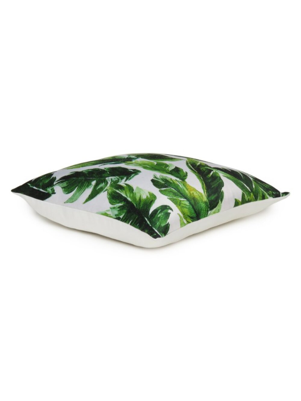 Oussum Cotton Zipper Closer Tropical Leaf Print Pillow Cover Green Set of 2 - Picture 2 of 4